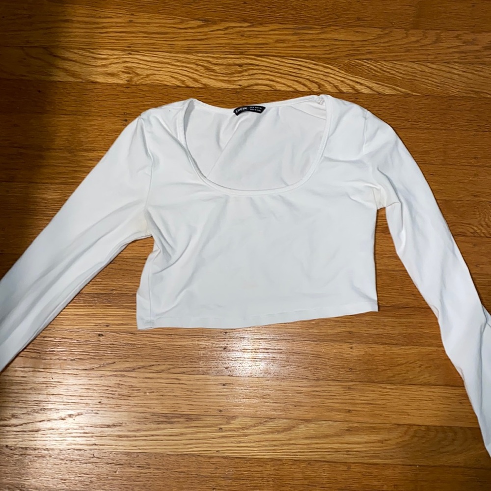 Shein crop square neck top